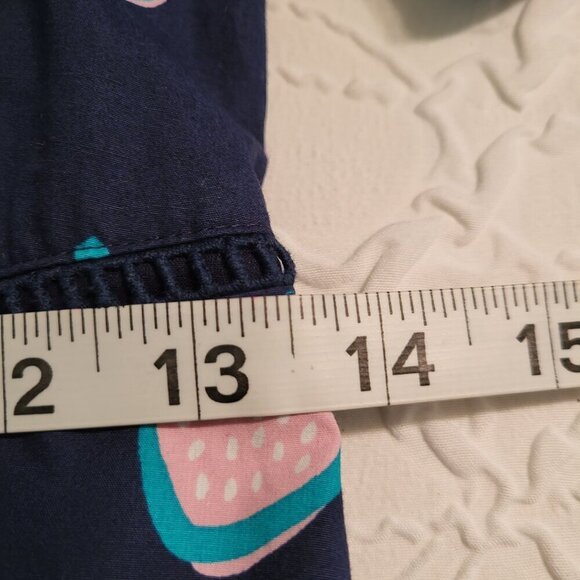 Draper James Navy Strawberry Print Midi Dress - Picture 15 of 16